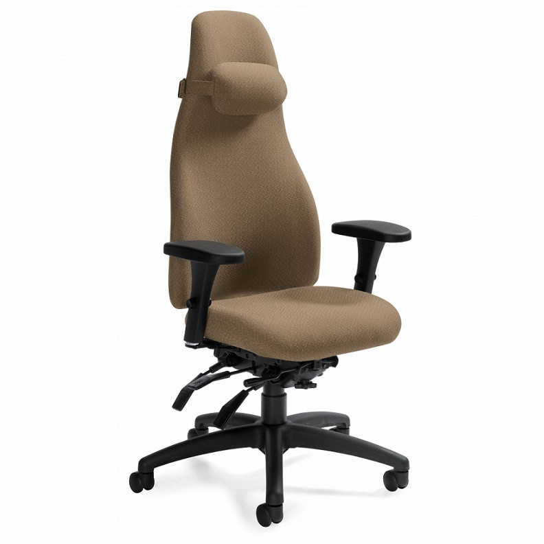 Global Obusforme 4430 chair - High Back Ergonomic Chair - Crescent - Oatmeal 703